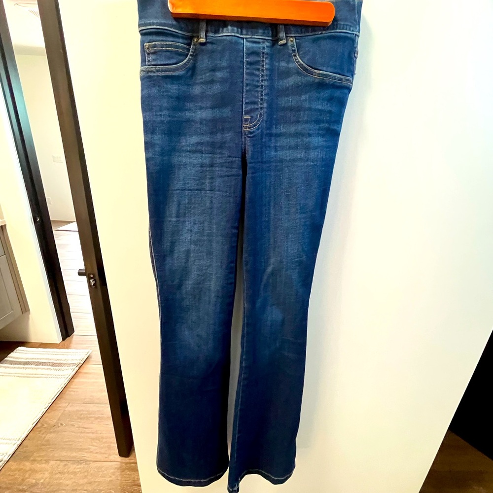 SPANX Blue Flare Jeans with Classic Wide Leg